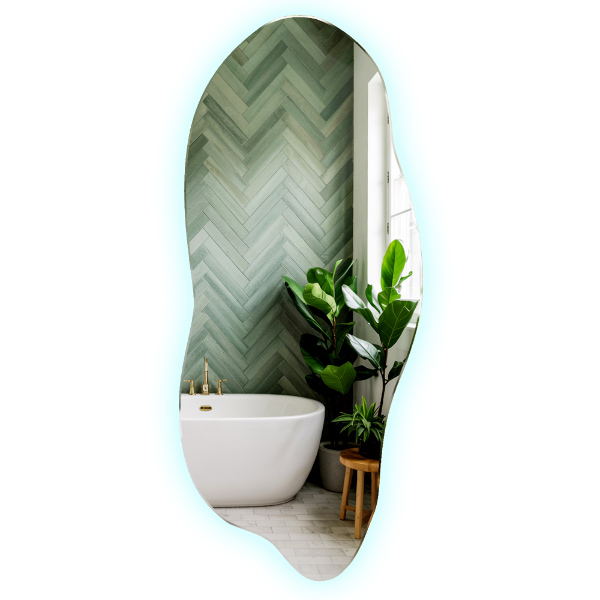 Espejo original con luz led 40x90 cm