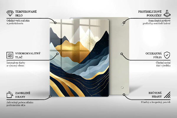 De vidrio templado Montañas abstractas