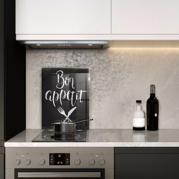 De vidrio templado Inscripción de Bon appetit
