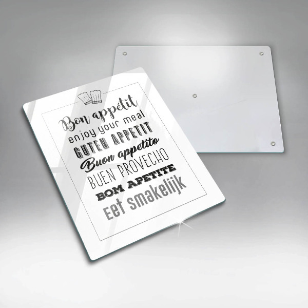 De vidrio templado Inscripción de cocina diciendo