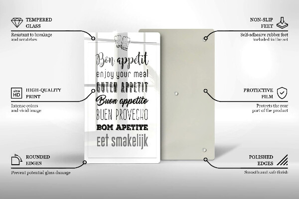 De vidrio templado Inscripción de cocina diciendo