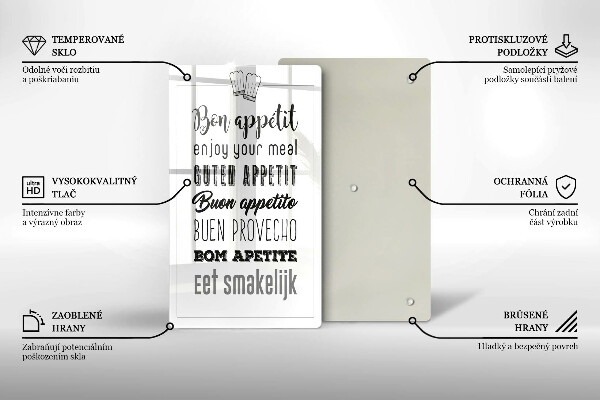 De vidrio templado Inscripción de cocina diciendo