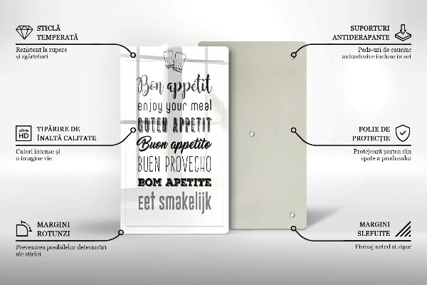 De vidrio templado Inscripción de cocina diciendo