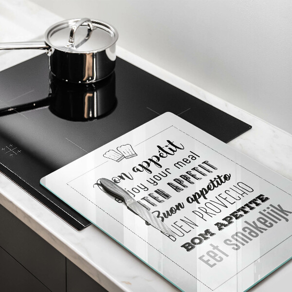 De vidrio templado Inscripción de cocina diciendo