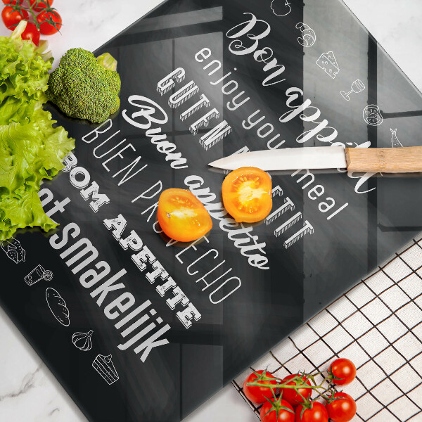 De vidrio templado Inscripción de cocina diciendo