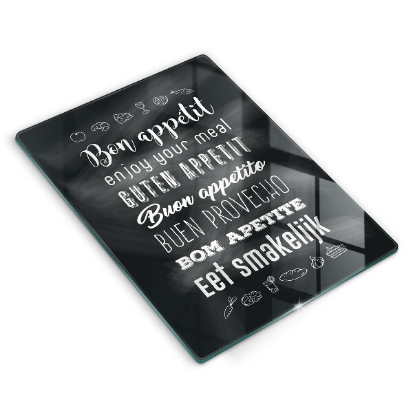 De vidrio templado Inscripción de cocina diciendo