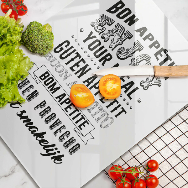 De vidrio templado Inscripción para la cocina frase