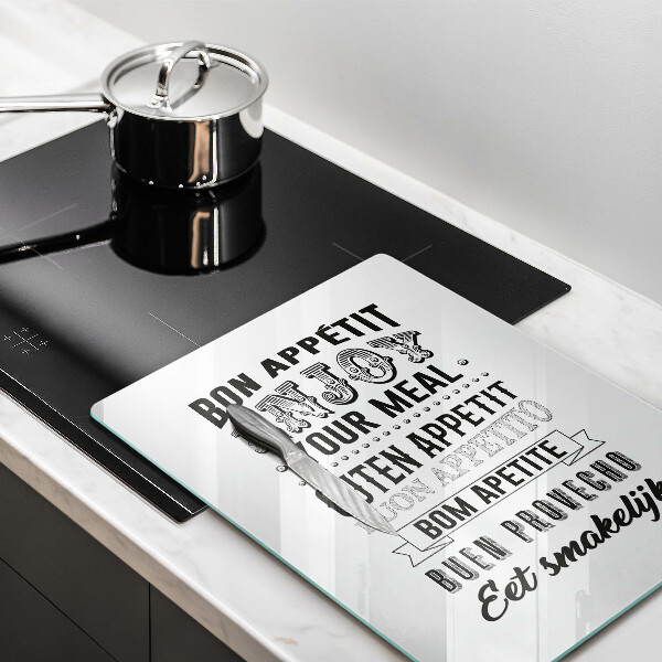 De vidrio templado Inscripción para la cocina frase