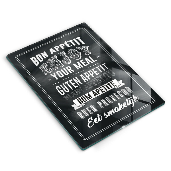 De vidrio templado Inscripción para la cocina frase