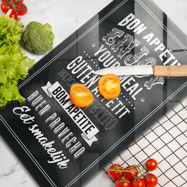 De vidrio templado Inscripción para la cocina frase