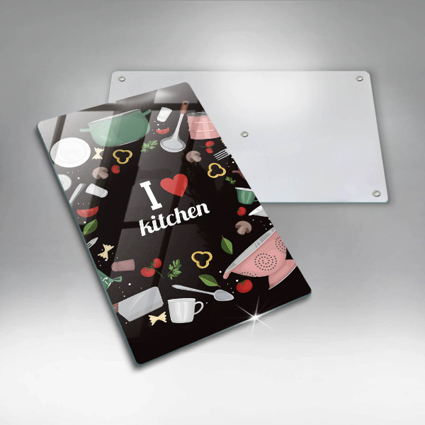 De vidrio templado I love kitchen