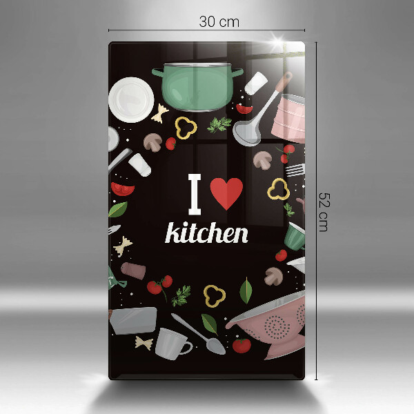 De vidrio templado I love kitchen