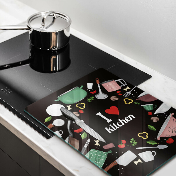 De vidrio templado I love kitchen