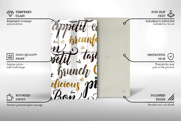 De vidrio templado Bon appetit
