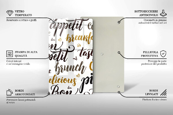 De vidrio templado Bon appetit