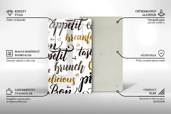 De vidrio templado Bon appetit