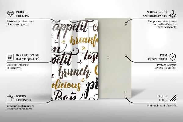De vidrio templado Bon appetit