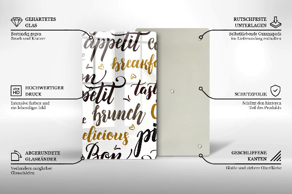 De vidrio templado Bon appetit