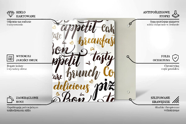 De vidrio templado Bon appetit