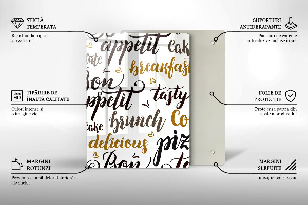 De vidrio templado Bon appetit