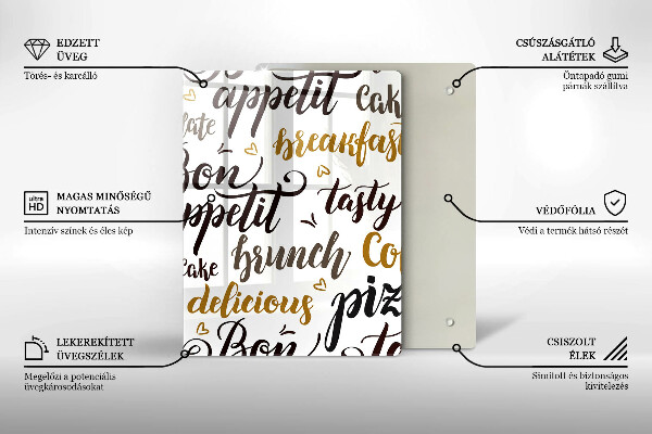 De vidrio templado Bon appetit