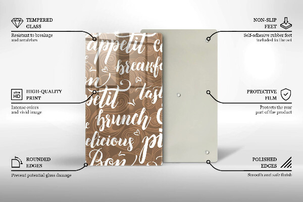 De vidrio templado Bon appetit