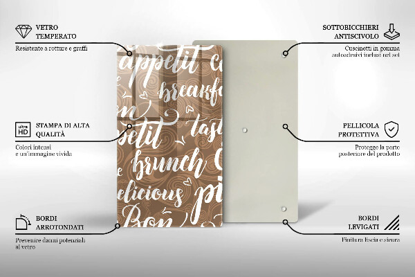 De vidrio templado Bon appetit