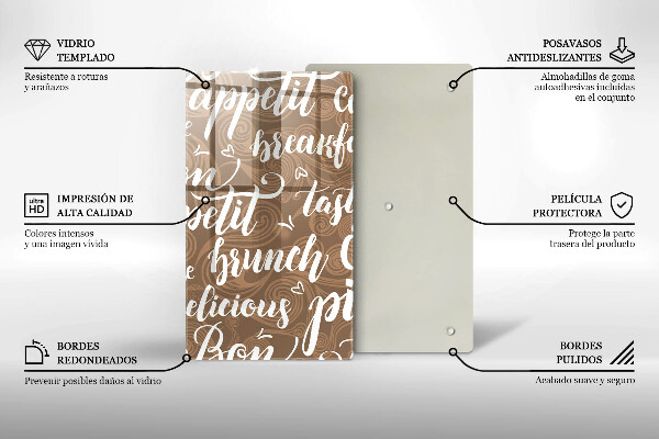 De vidrio templado Bon appetit