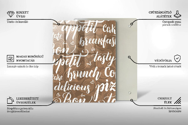 De vidrio templado Bon appetit