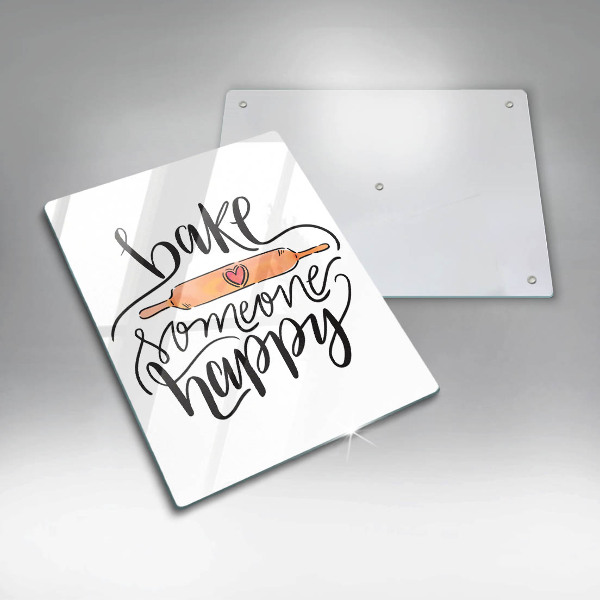 De vidrio templado Bake someone happy