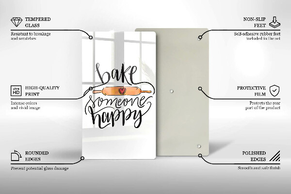 De vidrio templado Bake someone happy
