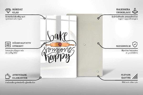 De vidrio templado Bake someone happy