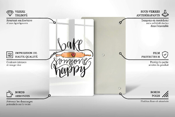 De vidrio templado Bake someone happy