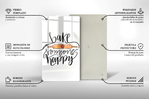 De vidrio templado Bake someone happy