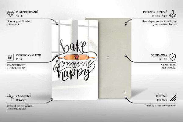 De vidrio templado Bake someone happy