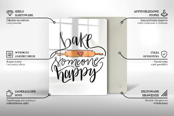 De vidrio templado Bake someone happy