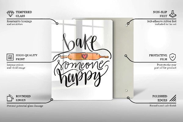 De vidrio templado Bake someone happy