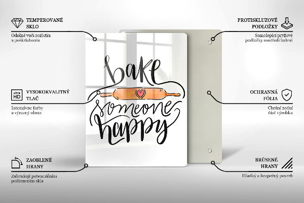 De vidrio templado Bake someone happy