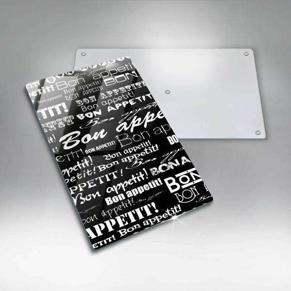 De vidrio templado Subtítulos de cocina Bon appetit