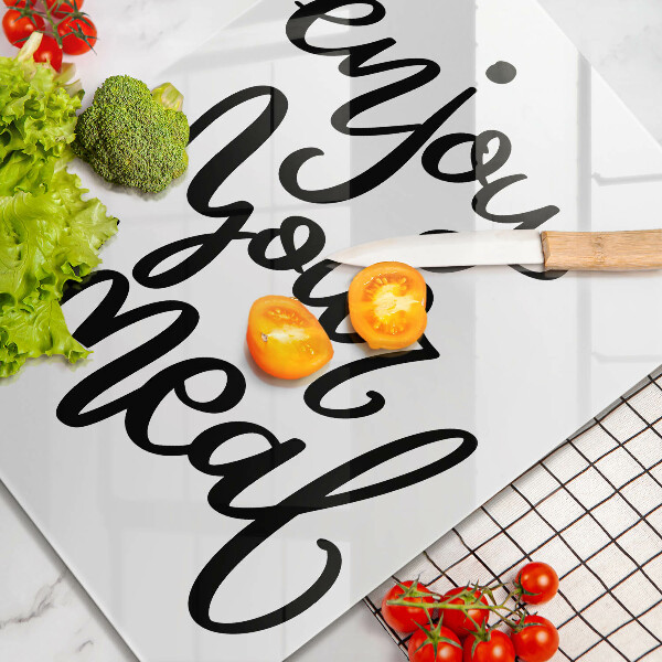 De vidrio templado Enjoy your meal