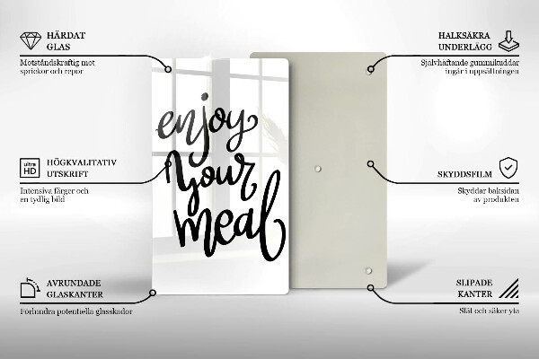 De vidrio templado Enjoy your meal