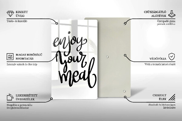 De vidrio templado Enjoy your meal