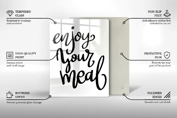 De vidrio templado Enjoy your meal