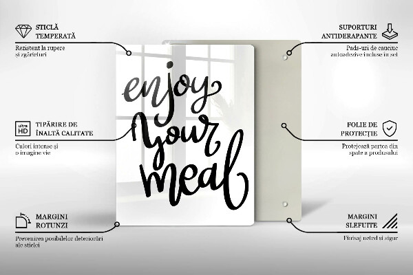 De vidrio templado Enjoy your meal