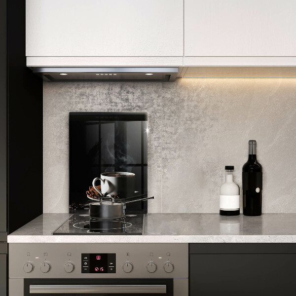 De vidrio templado Una taza de café caliente