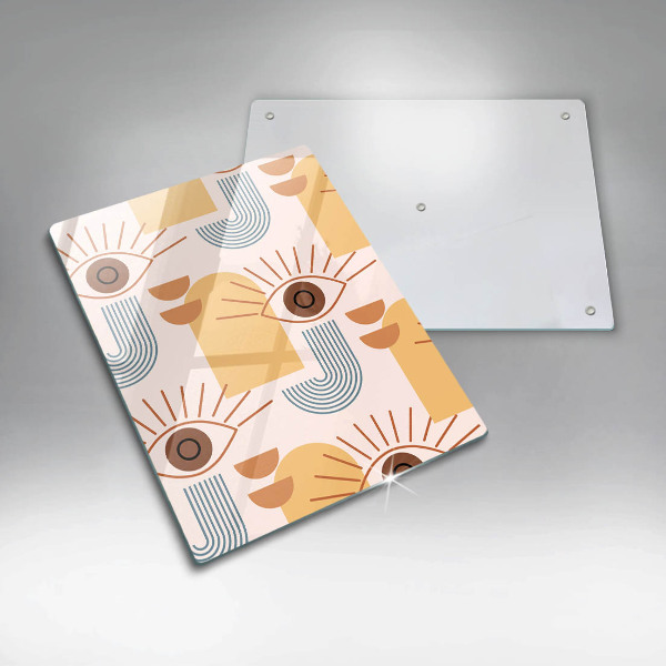 De vidrio templado Patrón de ojos boho