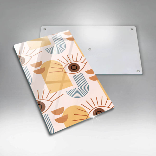 De vidrio templado Patrón de ojos boho