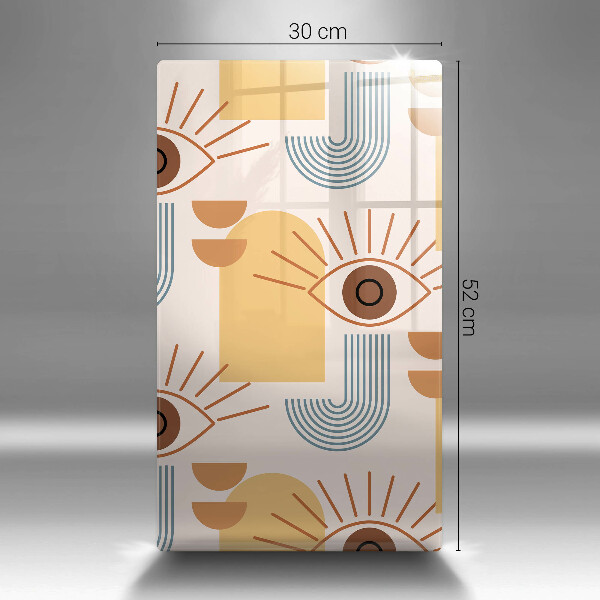 De vidrio templado Patrón de ojos boho
