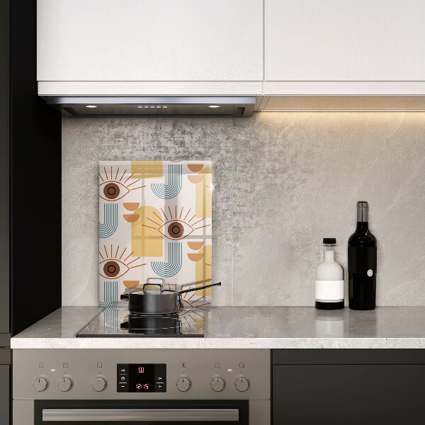 De vidrio templado Patrón de ojos boho