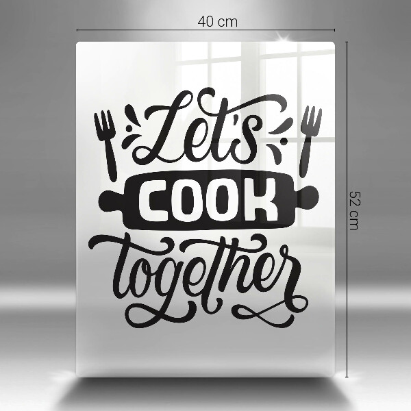 De vidrio templado Let's cook together